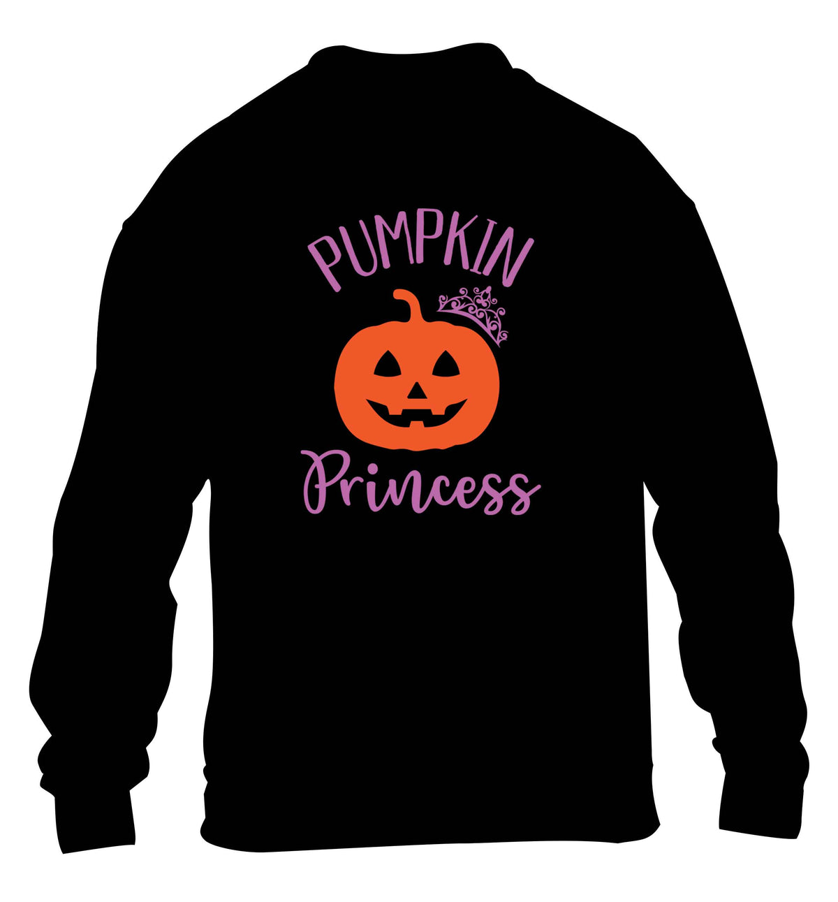 Happiness Pumpkin Spice children's black sweater 12-13 Years