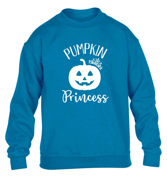 Happiness Pumpkin Spice children's blue sweater 12-13 Years