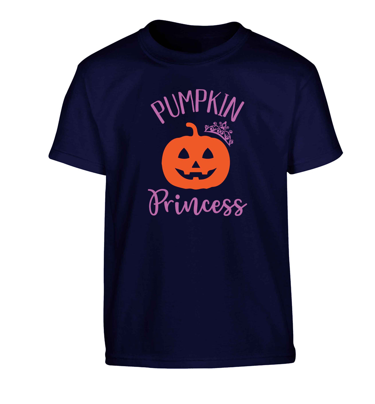 Happiness Pumpkin Spice Children's navy Tshirt 12-13 Years