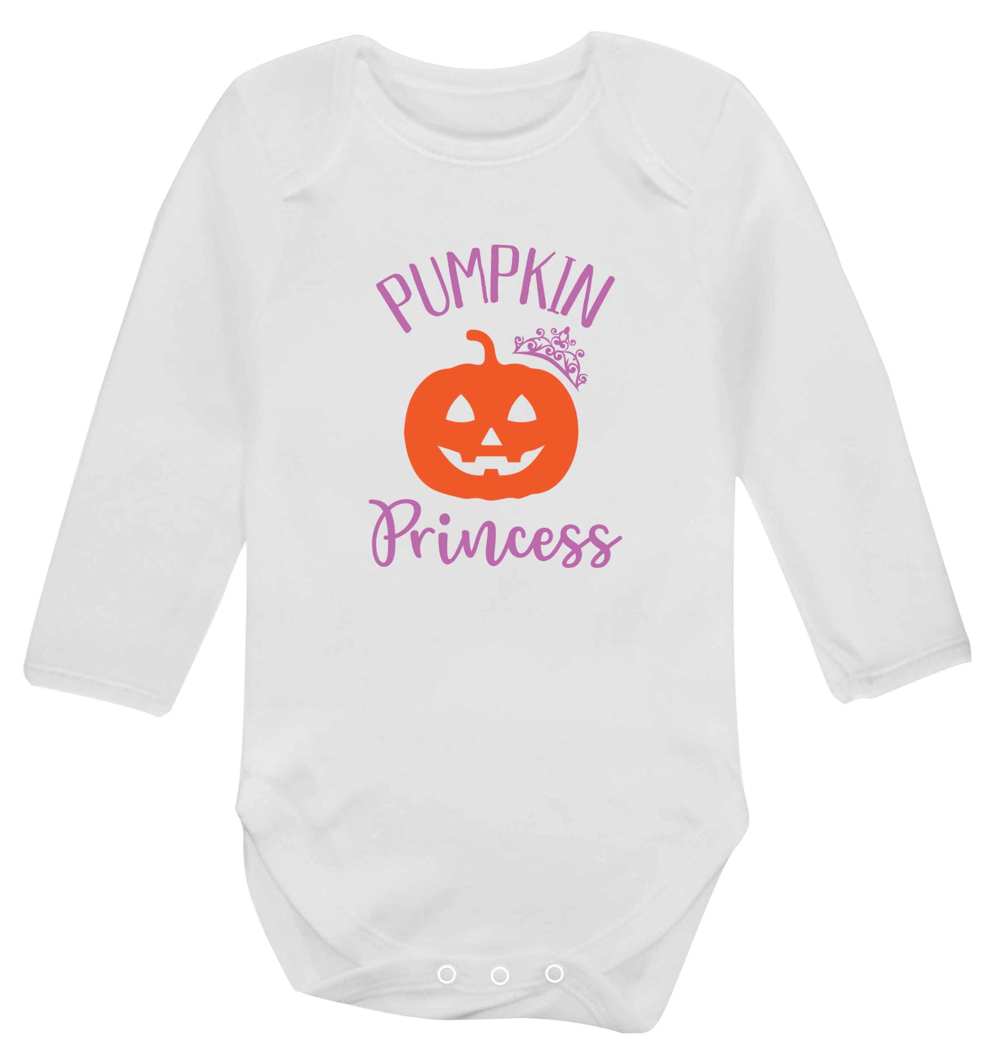 Happiness Pumpkin Spice baby vest long sleeved white 6-12 months