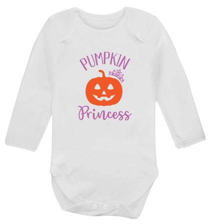 Happiness Pumpkin Spice baby vest long sleeved white 6-12 months