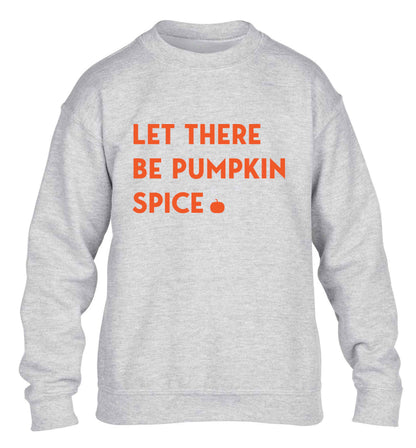 Let Be Pumpkin Spice children's grey sweater 12-13 Years