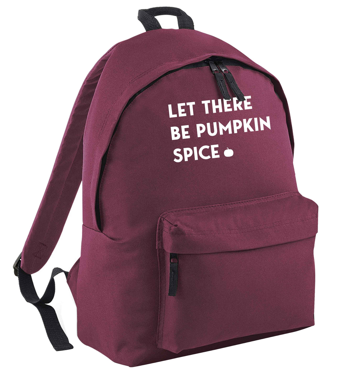 Let Be Pumpkin Spice maroon adults backpack