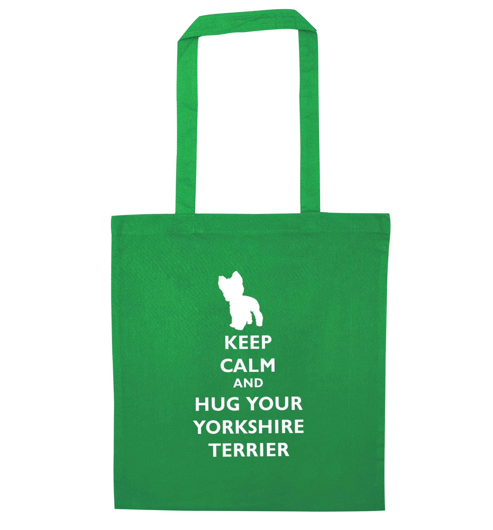 Keep calm and hug your westie green tote bag