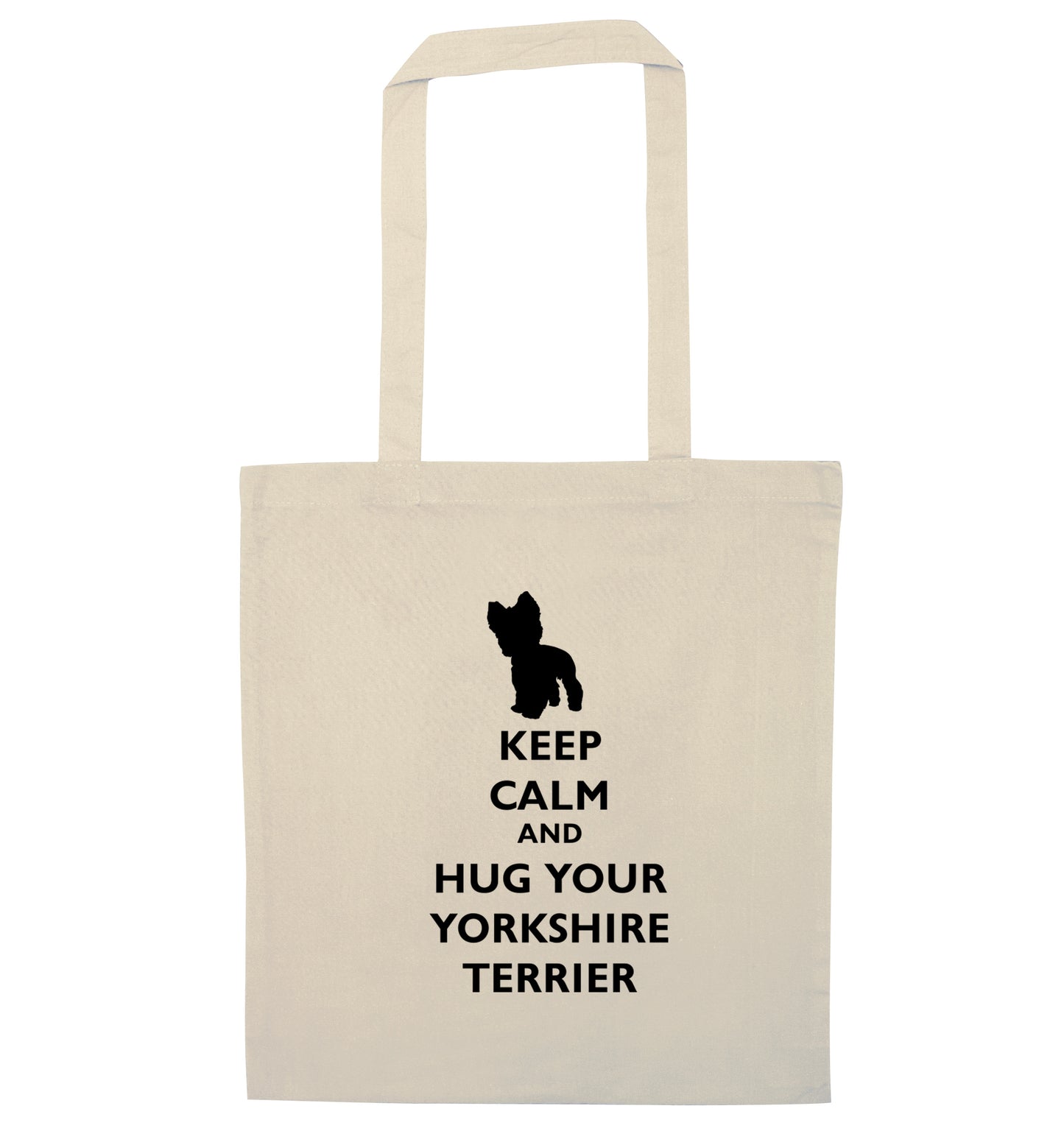 Keep calm and hug your westie natural tote bag