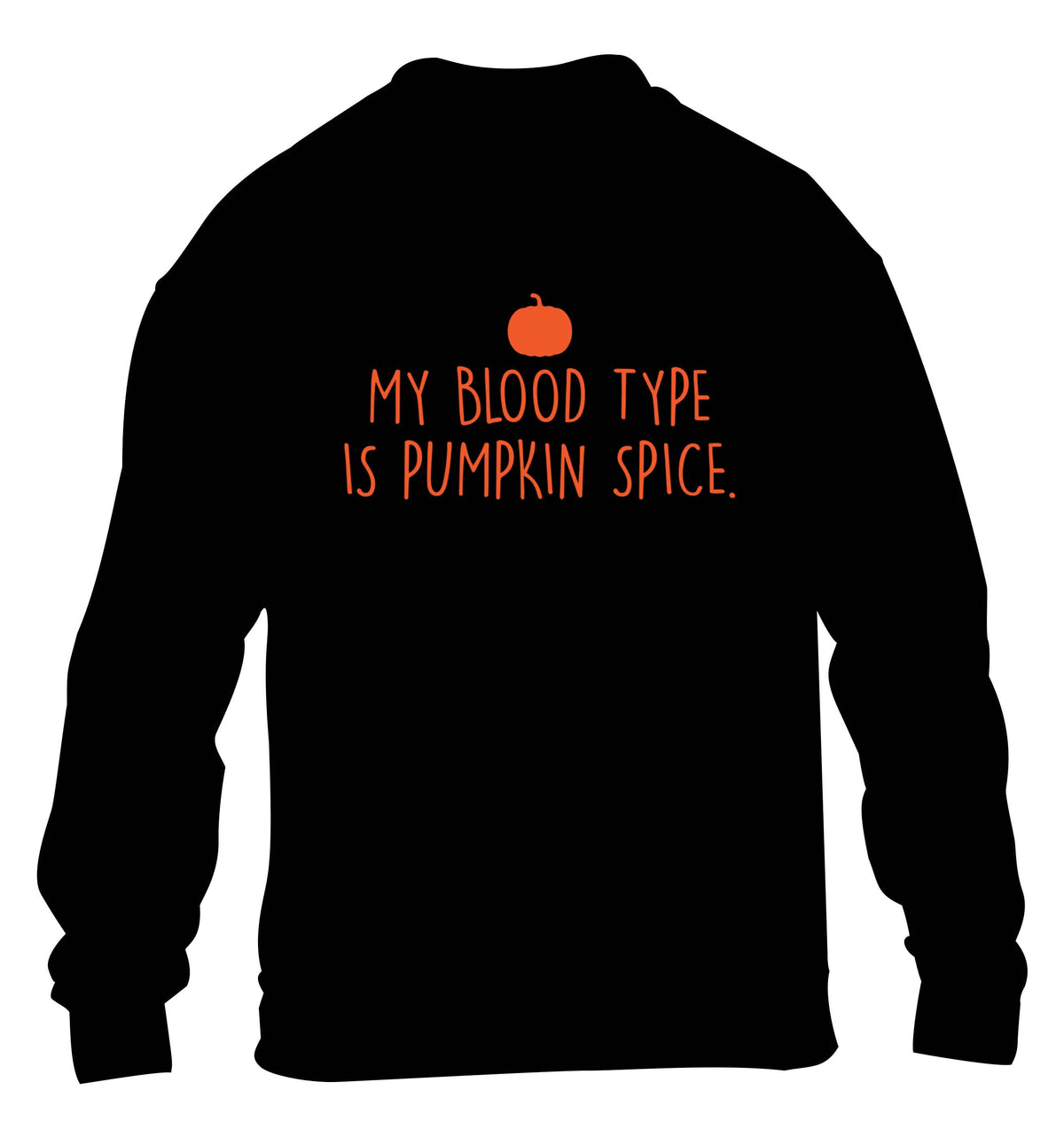 Let Be Pumpkin Spice children's black sweater 12-13 Years