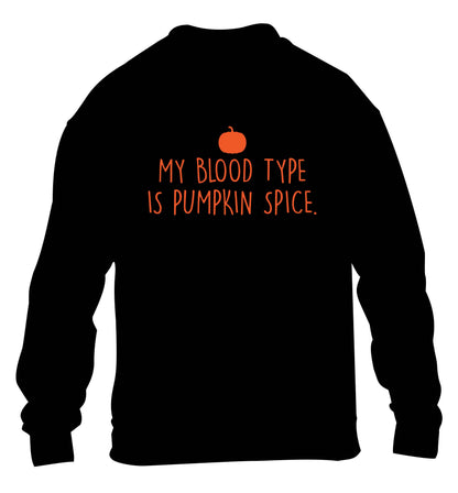 Let Be Pumpkin Spice children's black sweater 12-13 Years