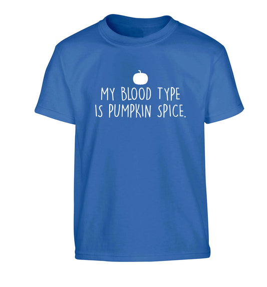 Let Be Pumpkin Spice Children's blue Tshirt 12-13 Years