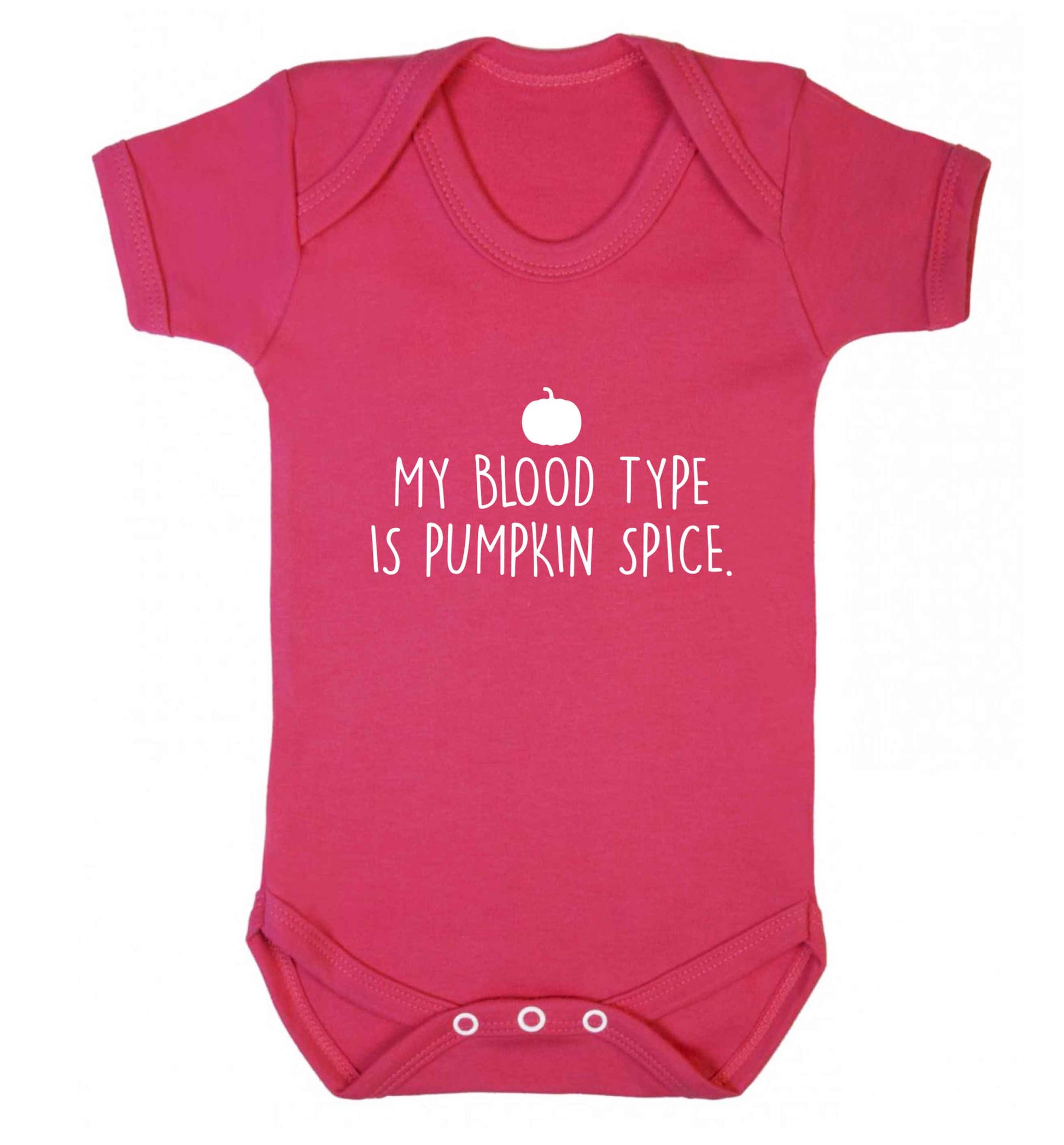 Let Be Pumpkin Spice baby vest dark pink 18-24 months
