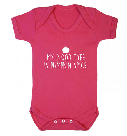 Let Be Pumpkin Spice baby vest dark pink 18-24 months