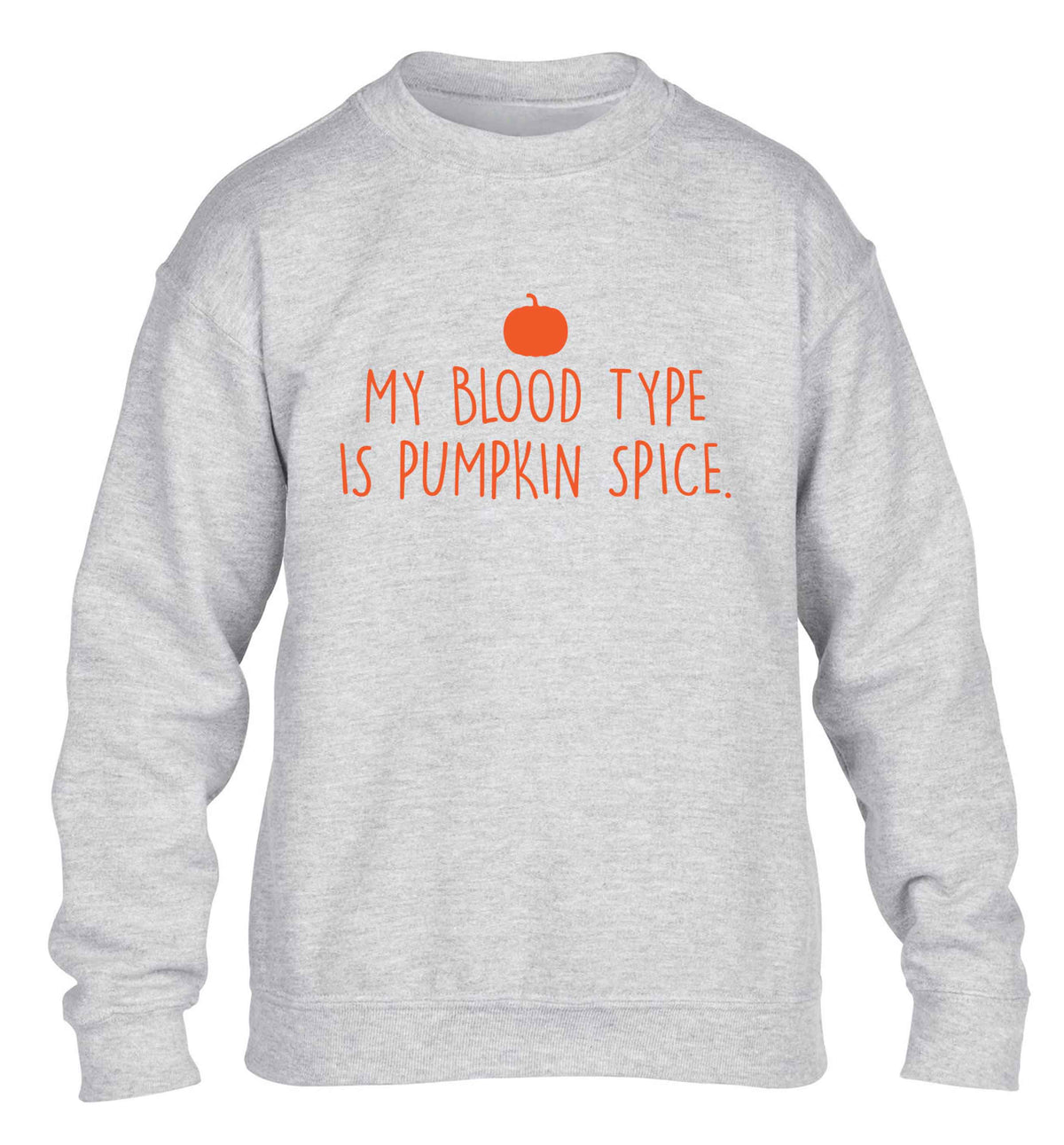 Let Be Pumpkin Spice children's grey sweater 12-13 Years