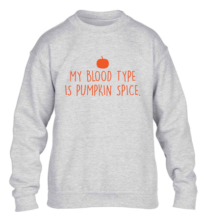 Let Be Pumpkin Spice children's grey sweater 12-13 Years