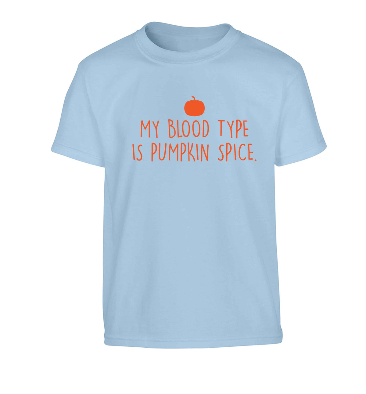 Let Be Pumpkin Spice Children's light blue Tshirt 12-13 Years