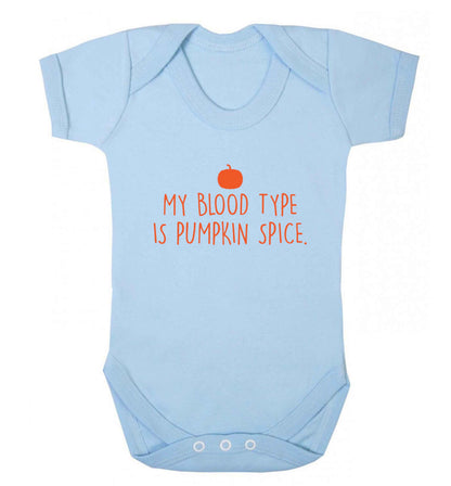 Let Be Pumpkin Spice baby vest pale blue 18-24 months