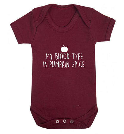 Let Be Pumpkin Spice baby vest maroon 18-24 months
