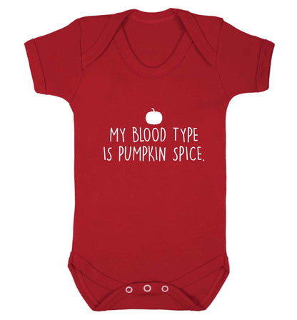 Let Be Pumpkin Spice baby vest red 18-24 months