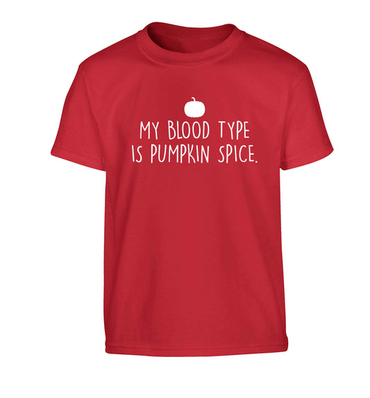 Let Be Pumpkin Spice Children's red Tshirt 12-13 Years