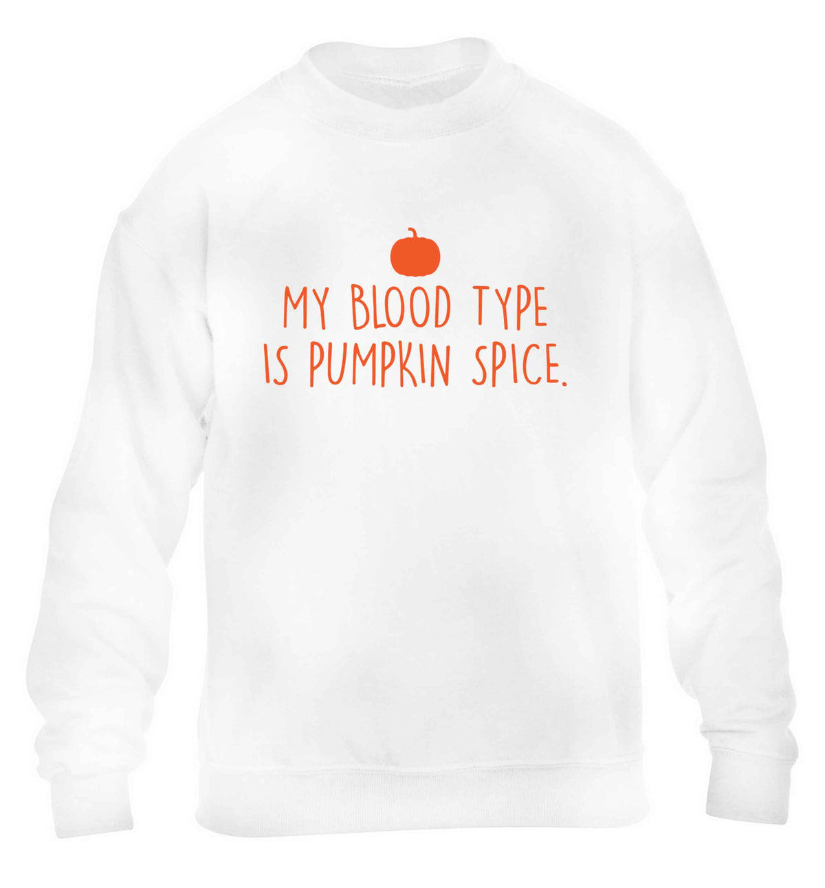 Let Be Pumpkin Spice children's white sweater 12-13 Years
