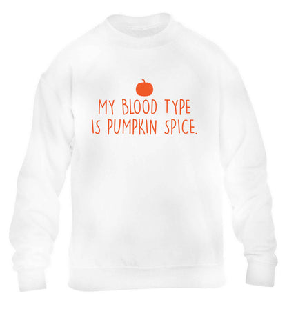 Let Be Pumpkin Spice children's white sweater 12-13 Years