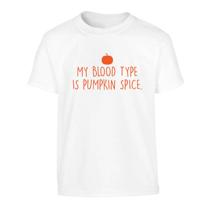 Let Be Pumpkin Spice Children's white Tshirt 12-13 Years