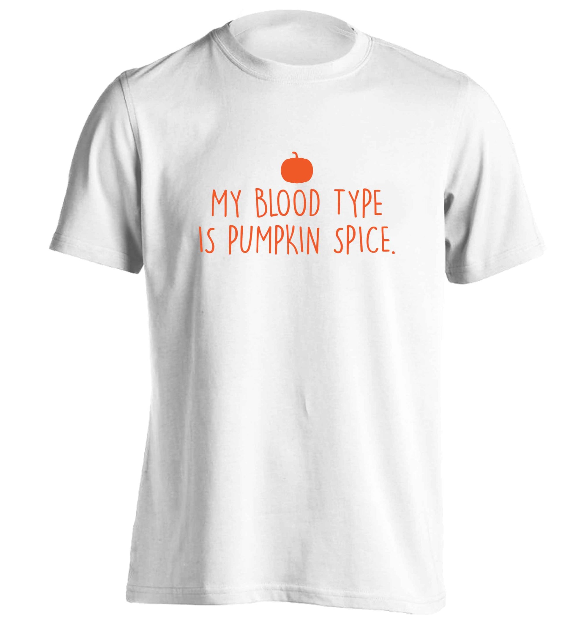 Let Be Pumpkin Spice adults unisex white Tshirt 2XL