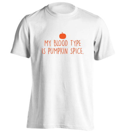 Let Be Pumpkin Spice adults unisex white Tshirt 2XL
