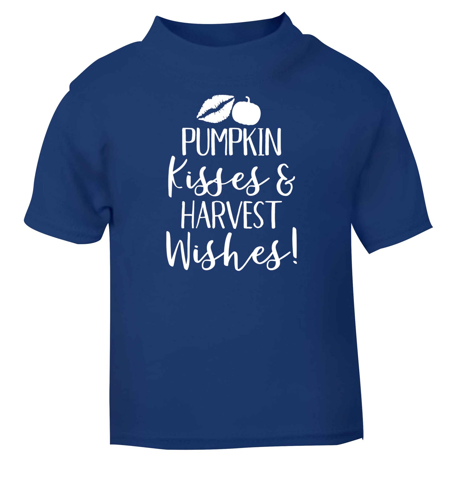 Pumpkin Kisses Harvest blue baby toddler Tshirt 2 Years