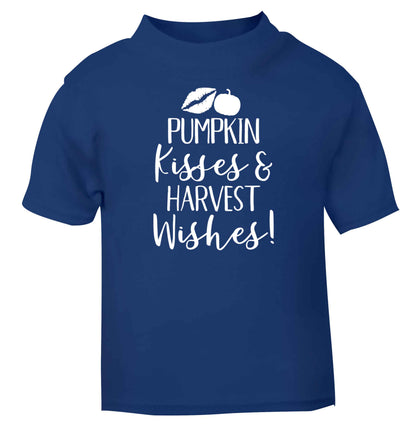 Pumpkin Kisses Harvest blue baby toddler Tshirt 2 Years