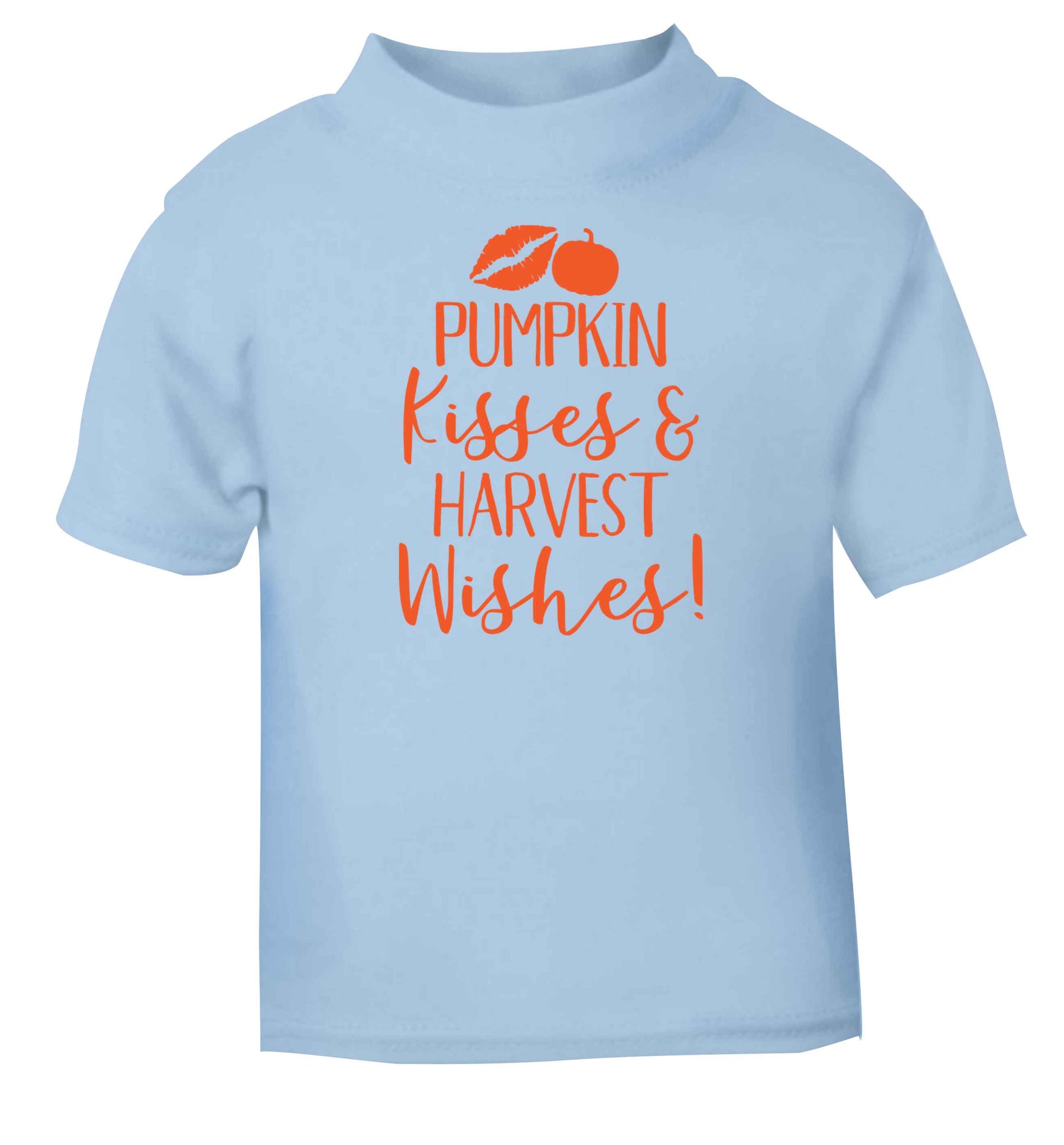 Pumpkin Kisses Harvest light blue baby toddler Tshirt 2 Years