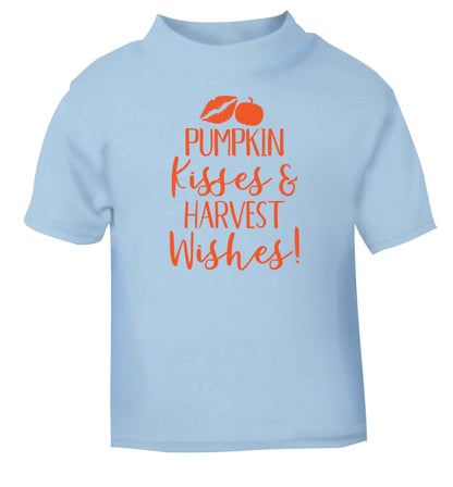 Pumpkin Kisses Harvest light blue baby toddler Tshirt 2 Years