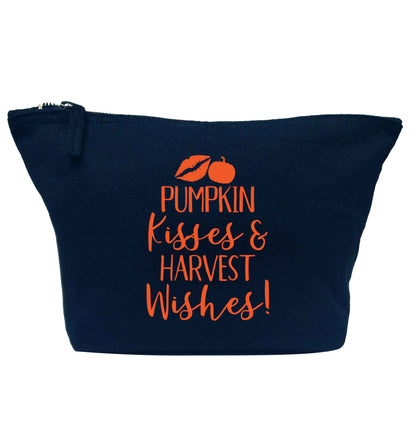 Pumpkin Kisses Harvest navy makeup bag