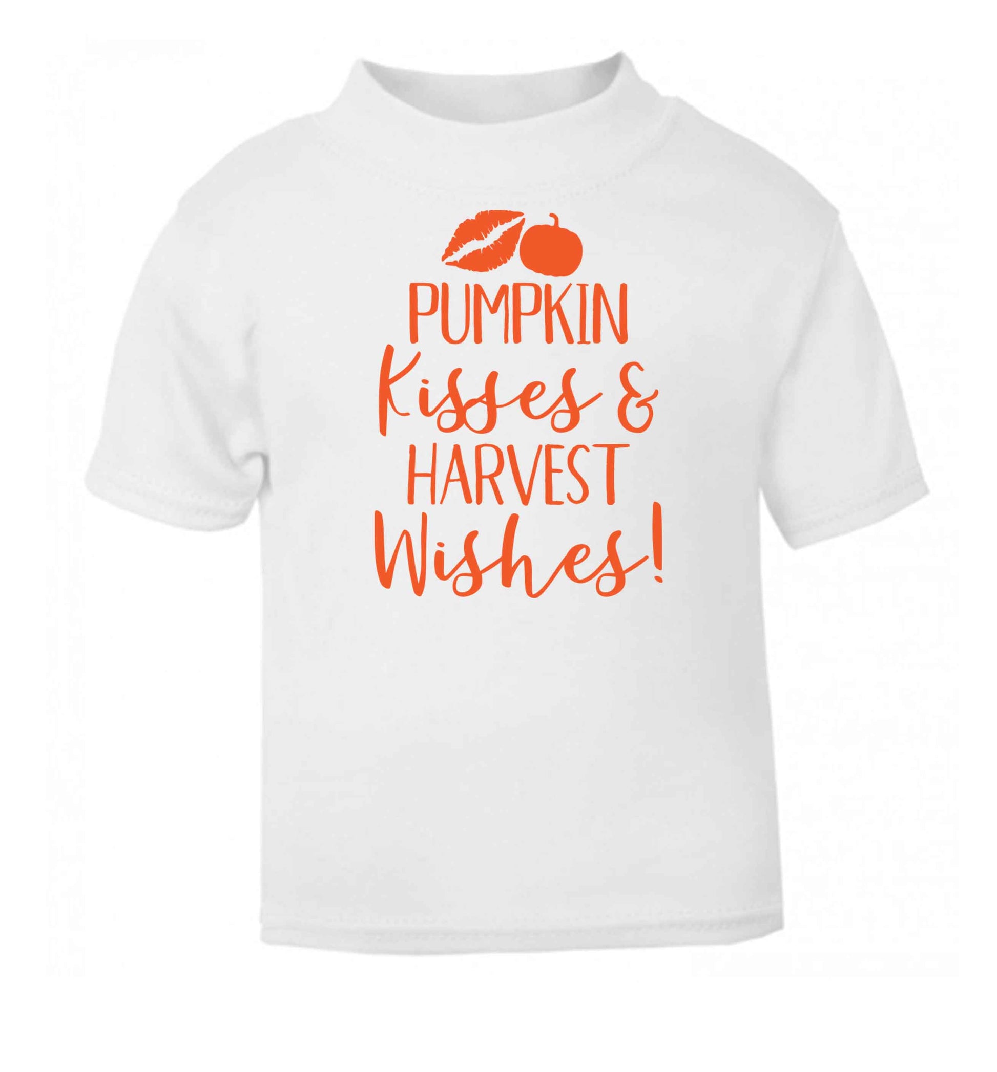 Pumpkin Kisses Harvest white baby toddler Tshirt 2 Years