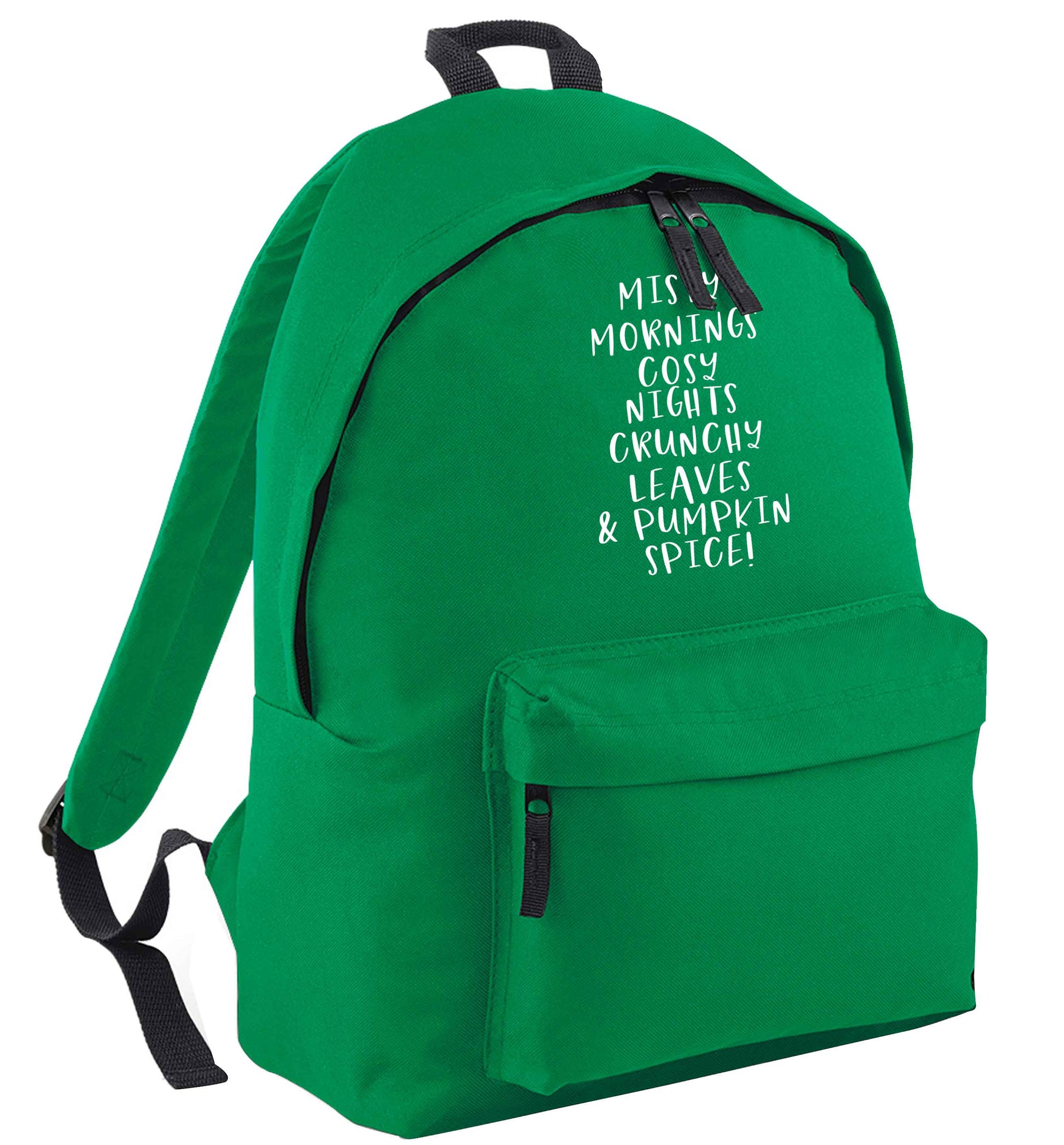 Misty Mornings green adults backpack