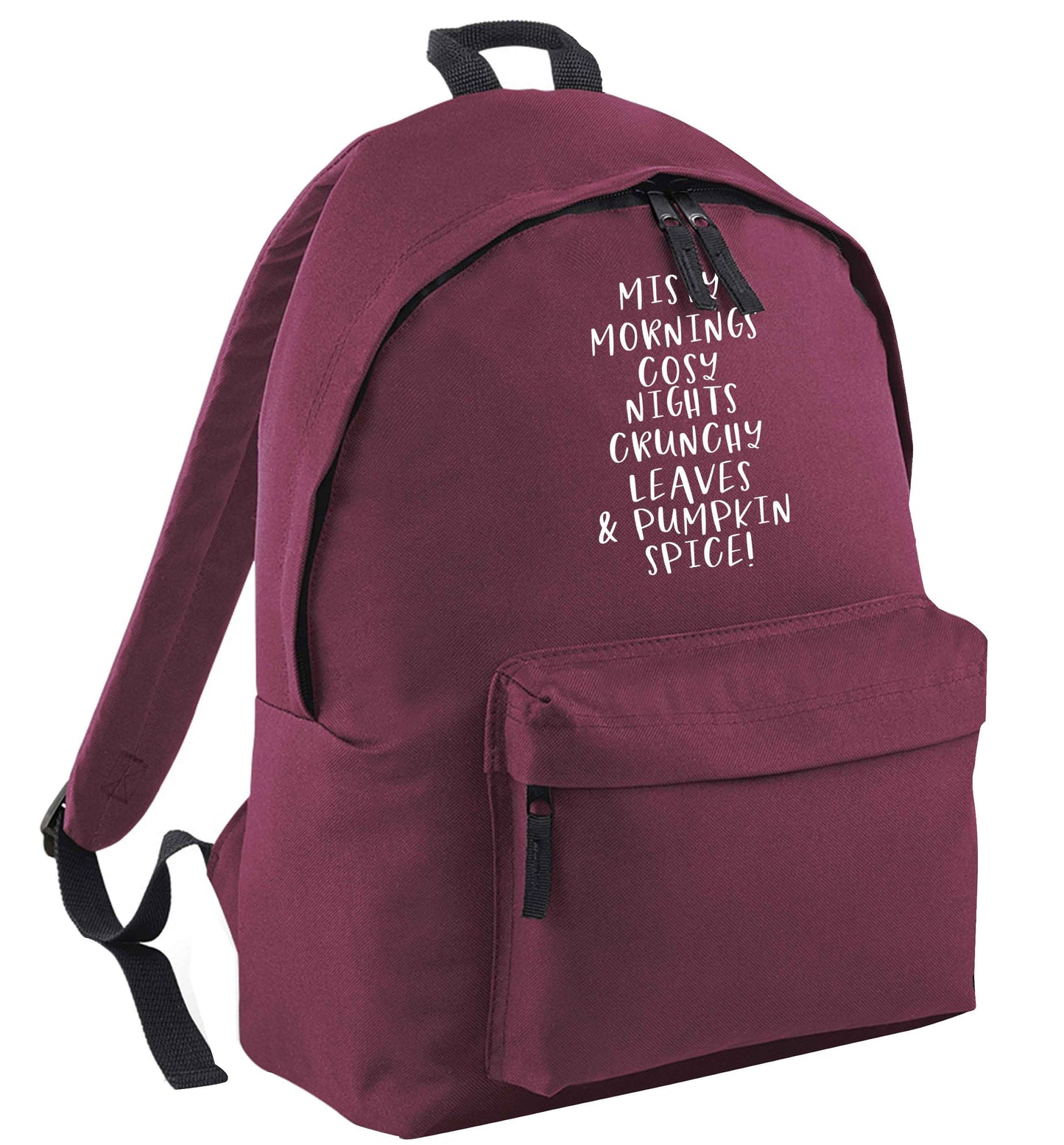 Misty Mornings maroon adults backpack