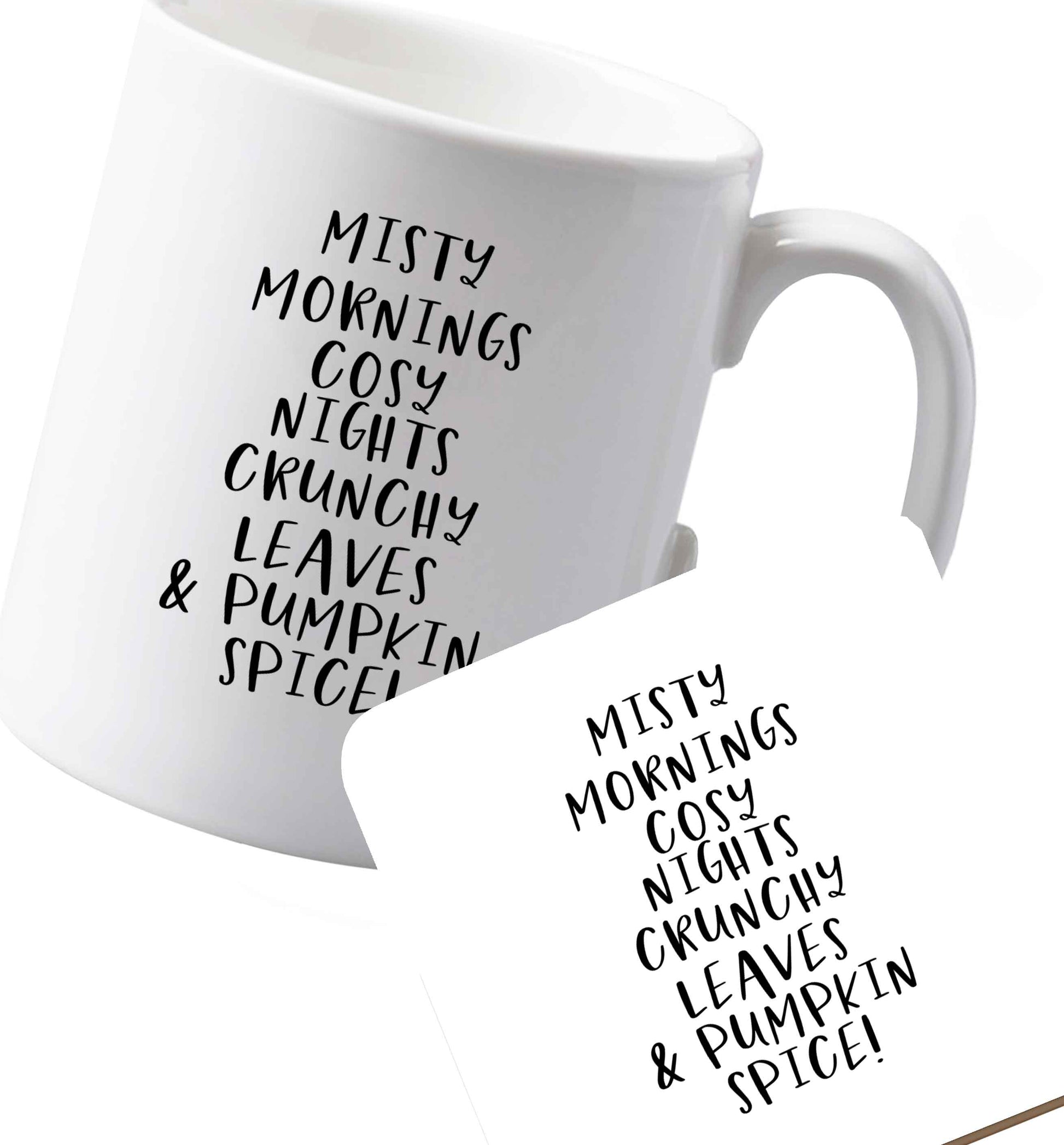 10 oz Ceramic mug and coaster Favourite Type Pan Pancake both sides