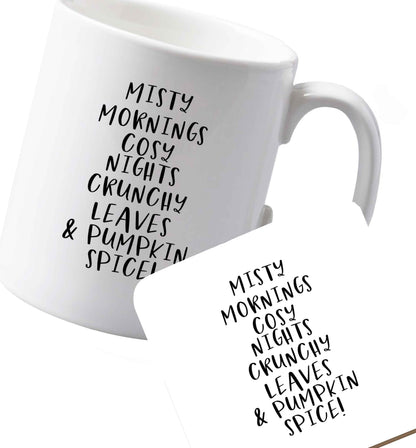 10 oz Ceramic mug and coaster Favourite Type Pan Pancake both sides