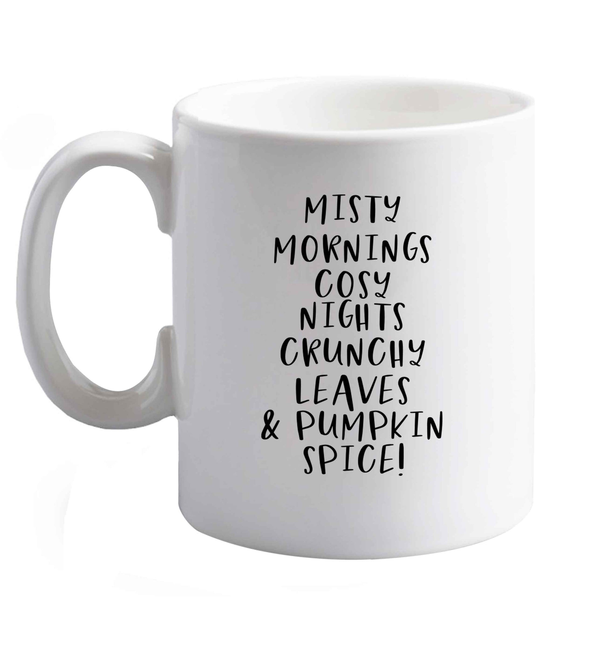 10 oz Favourite Type Pan Pancake ceramic mug right handed