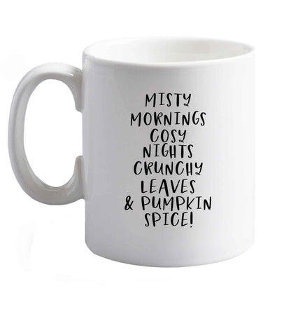 10 oz Favourite Type Pan Pancake ceramic mug right handed