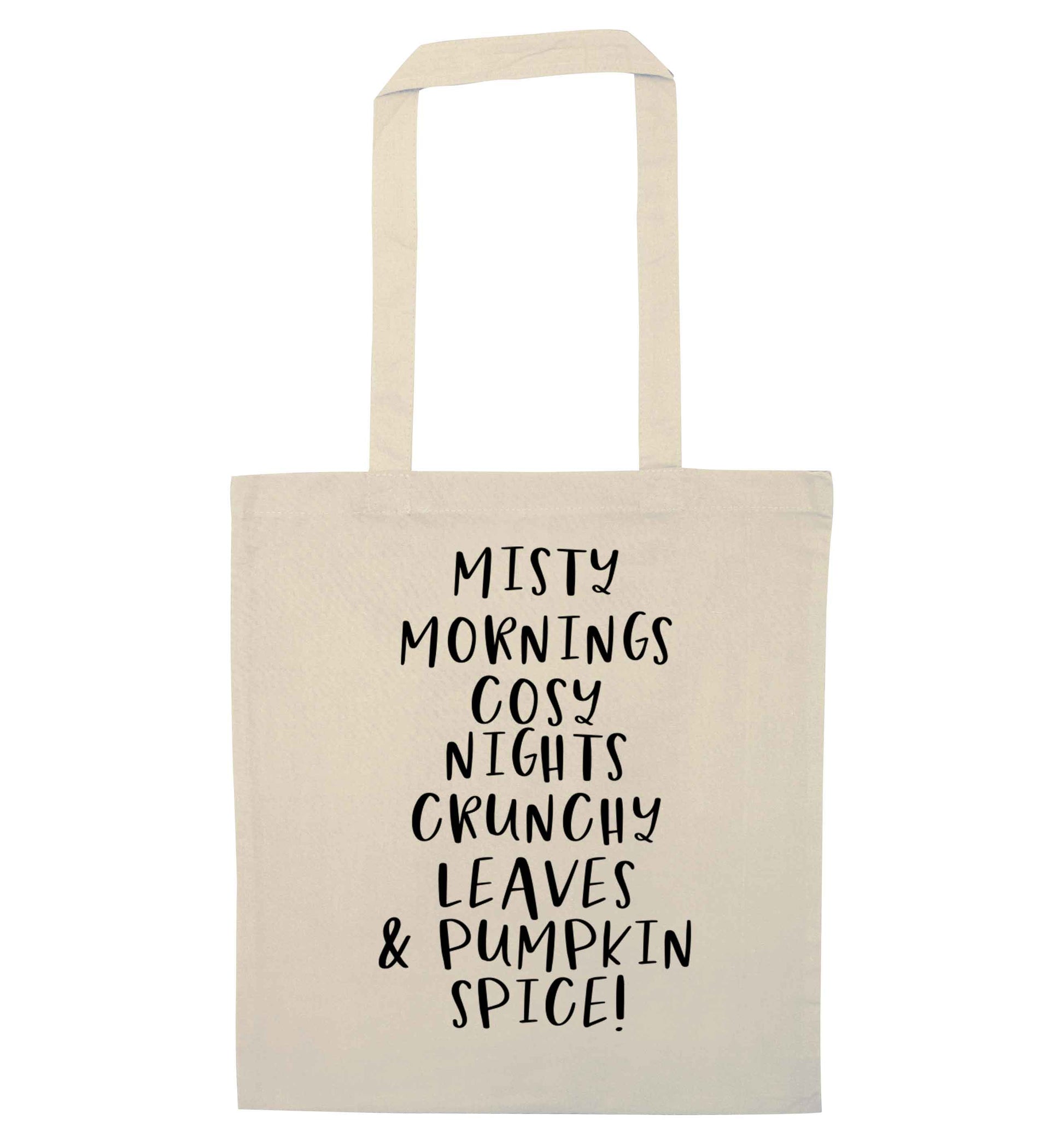 Misty Mornings natural tote bag