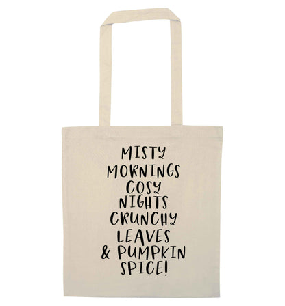 Misty Mornings natural tote bag