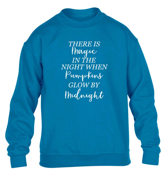 Magic in Night children's blue sweater 12-13 Years