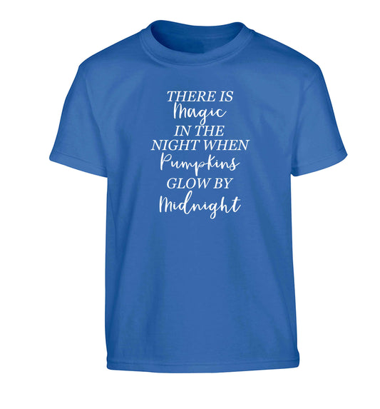 Magic in Night Children's blue Tshirt 12-13 Years