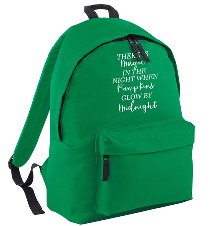 Magic in Night green adults backpack