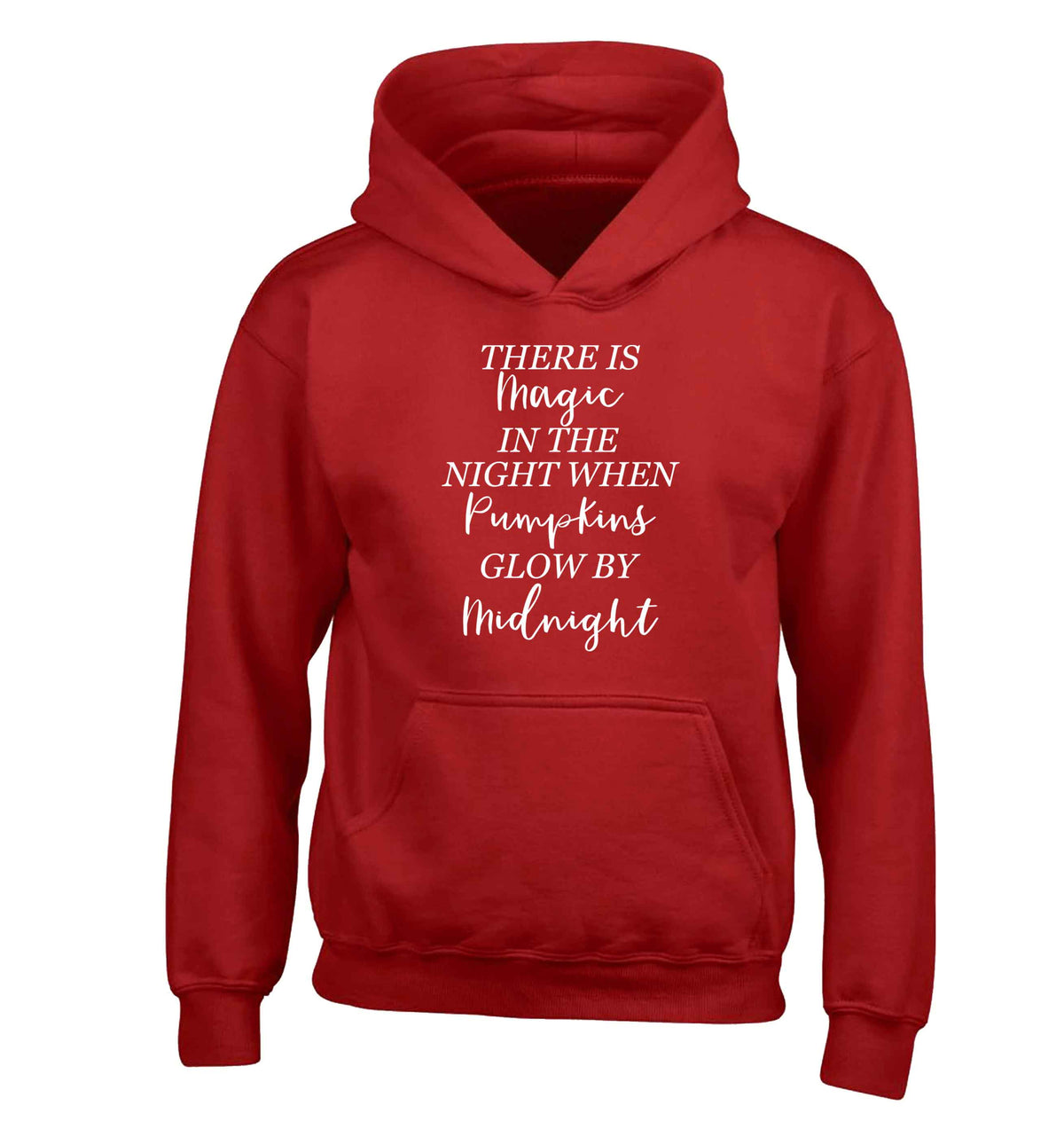 Magic in Night children's red hoodie 12-13 Years