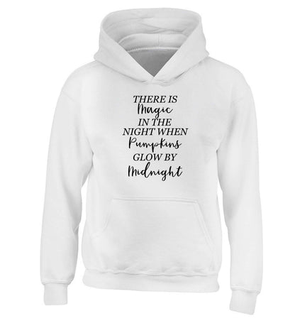 Magic in Night children's white hoodie 12-13 Years