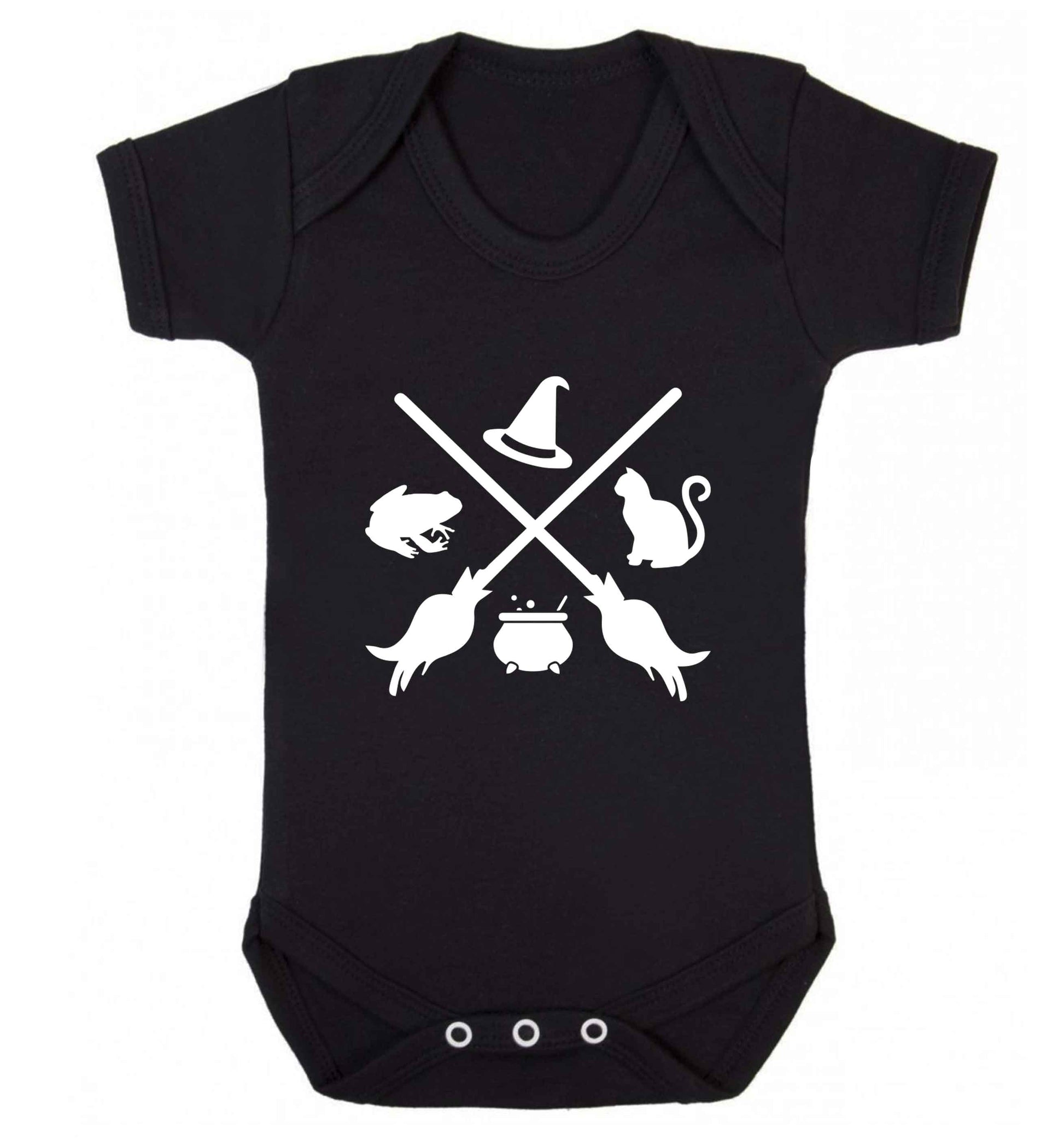 Witch symbol baby vest black 18-24 months