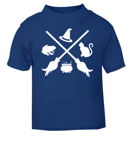 Witch symbol blue baby toddler Tshirt 2 Years