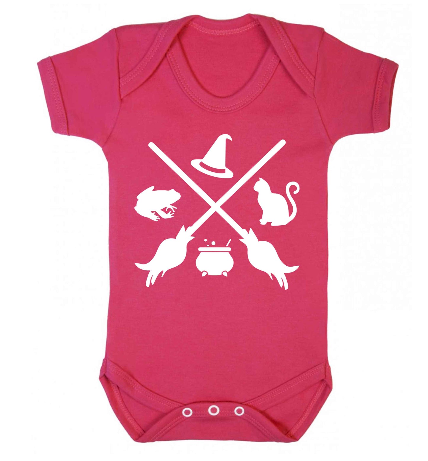 Witch symbol Baby Vest dark pink 18-24 months