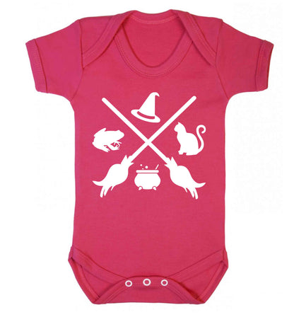 Witch symbol Baby Vest dark pink 18-24 months