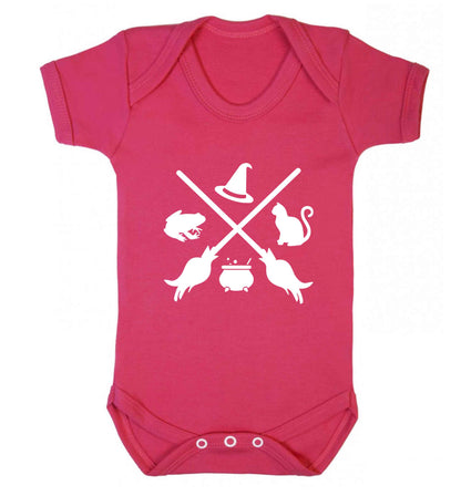 Witch symbol baby vest dark pink 18-24 months